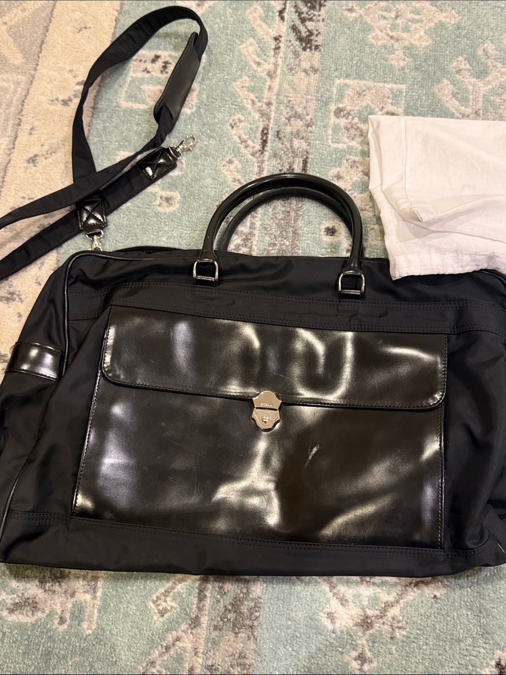 Vintage Furla mixed-media travel bag
